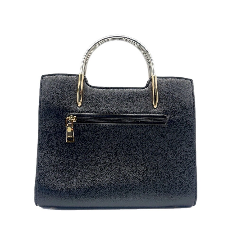 Faux Leather Black Crossbody Purse